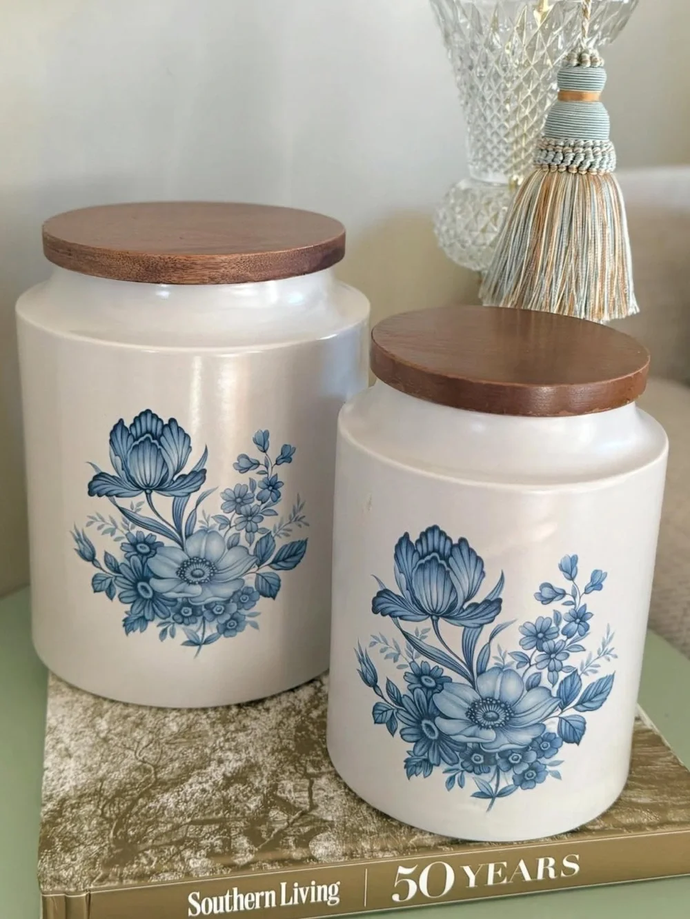 Vintage set of Hyalyn porcelain canisters